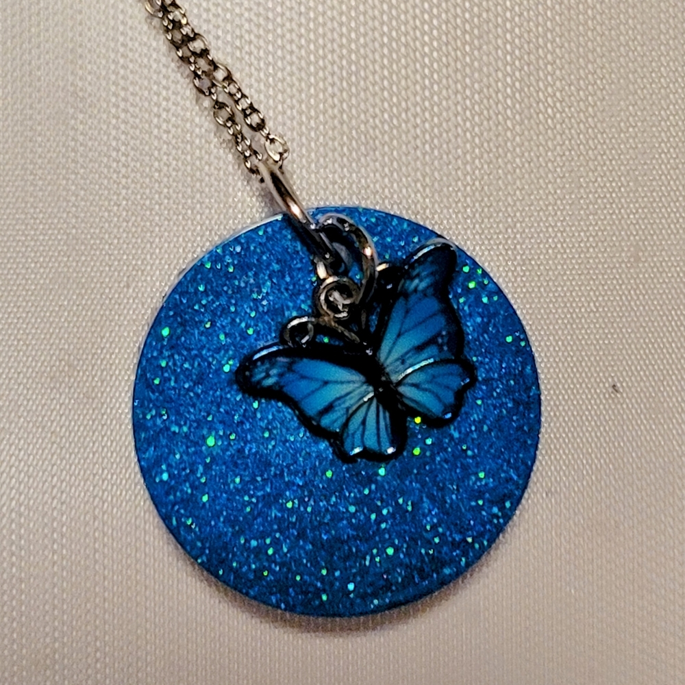 Necklace with butterfly charm